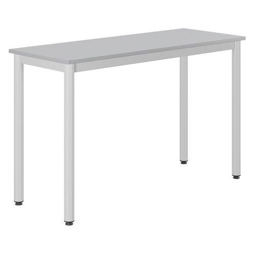 Table Carélie 130x50cm fixe méla gris chants polypropylène - Mobidecor - Image 2