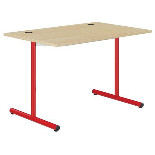 Table info Hubbe prof. 80 cm T6 mélaminé chants polypro. - Mobidecor - Image 3