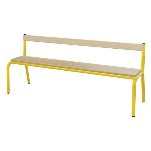 Banc hêtre massif avec dossier T1 - T3 - Mobidecor - Image 3