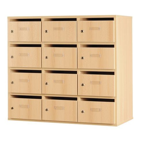 Meuble à courrier Bip Bop 12 cases - hêtre - Image principale