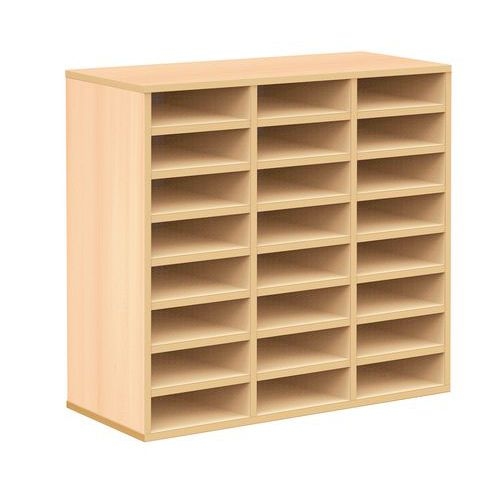Meuble à courrier Bip Bop 24 cases sans portes - hêtre - Image principale