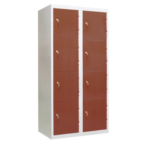 Armoire non visitable 8 cases - rouge  Ral 3000 - Image principale