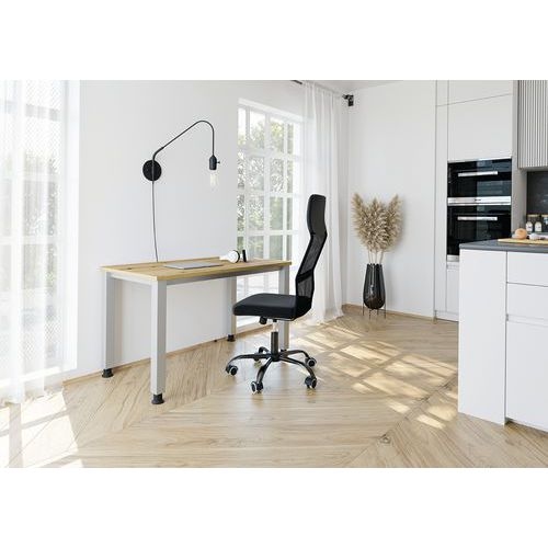 Bureau droit pieds carrés 140 cm - Hammerbacher - Image 5