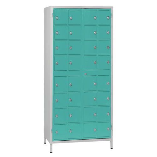 Armoire de stockage 32 téléphones/tablettes Gris/Vert amande - Manutan Expert - Image principale