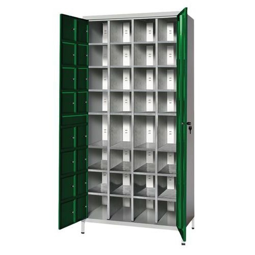 Armoire de stockage 32 téléphones/tablettes Gris/Vert - Manutan Expert - Image 4