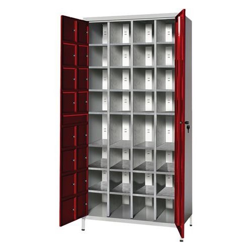 Armoire de stockage 32 téléphones/tablettes Gris/Rouge - Manutan Expert - Image 4