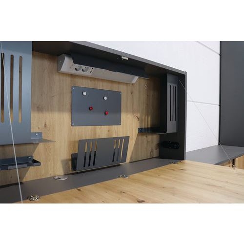 Bureau mural 120 x 26 x 65 cm Chêne - Image 9
