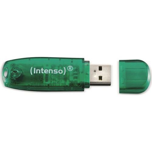 Clé USB 2.0 Rainbow Line - 8Go Vert INTENSO - Image 2