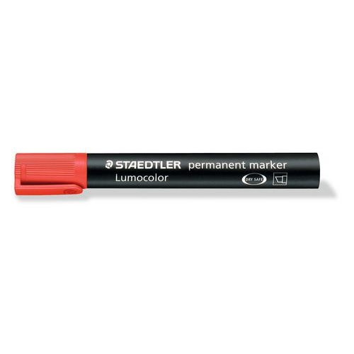 Marqueur permanent pointe biseautée Staedtler - rouge - Image 2