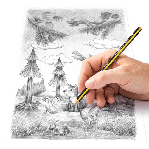 Crayon graphite Noris triangulaires HB mine 2 mm (Boite de 72) - Image 2