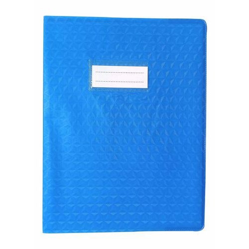 Protège-cahier plastique 17x22 cm épaisseur 12/100e - Bleu foncé - Image principale
