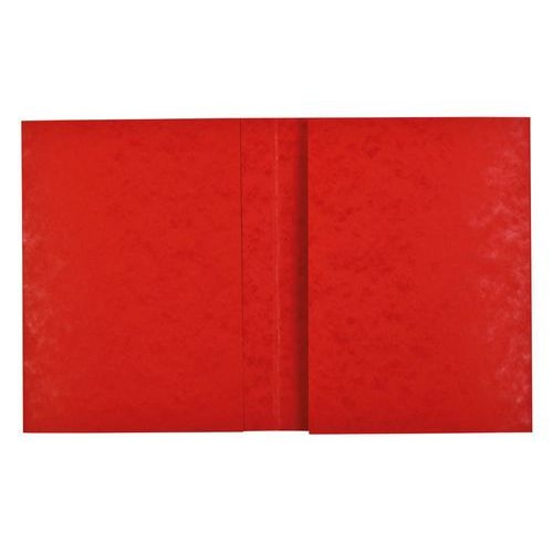Protège-cahier carte lustrée forte 2 très grands rabats 225g 17x22 cm - Rouge - Image principale