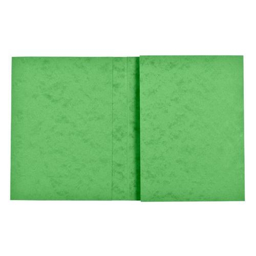 Protège-cahier carte lustrée forte 2 très grands rabats 225g 17x22 cm - Vert - Image principale