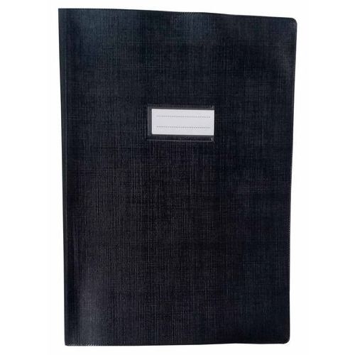 Protège-cahier A4 plastique épais épaisseur: 20/100e - Noir - Image principale