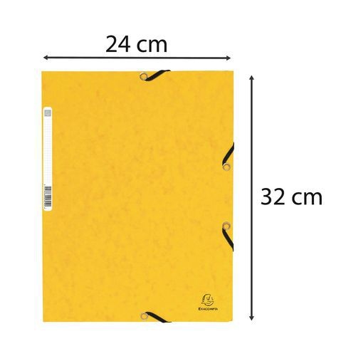 Chemise élastique et rabats A4 Jaune - Image 3