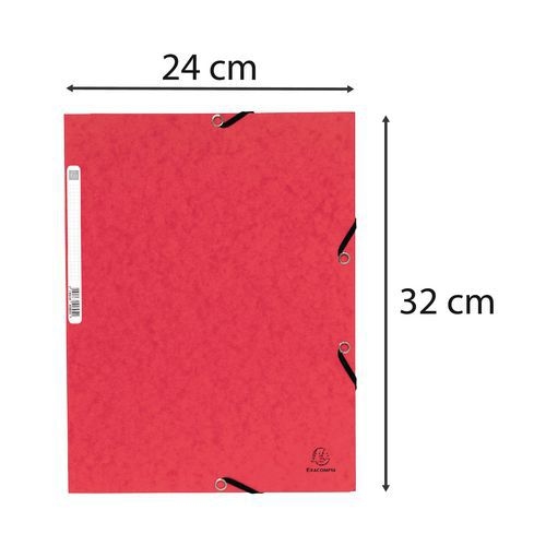 Chemise élastique et rabats A4 Rouge - Image 4