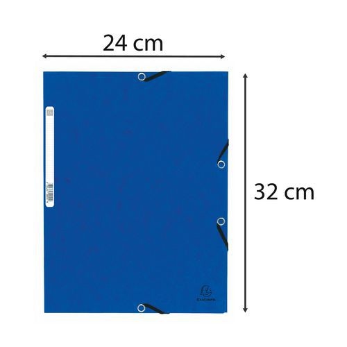 Chemise élastique et rabats A4 Bleu - Image 4