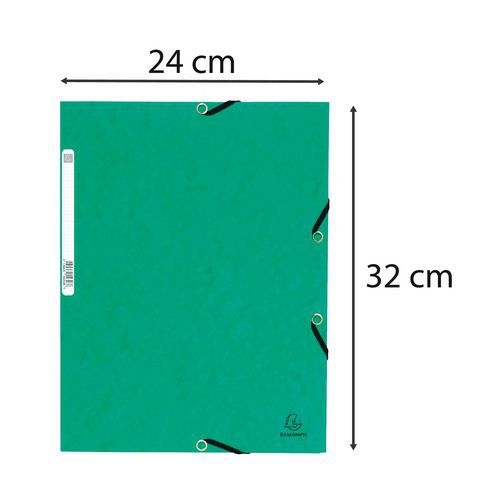 Chemise élastique et rabats A4 Vert - Image 2