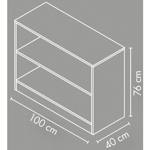 Meuble droit 1 étagère bouleau - Image 2