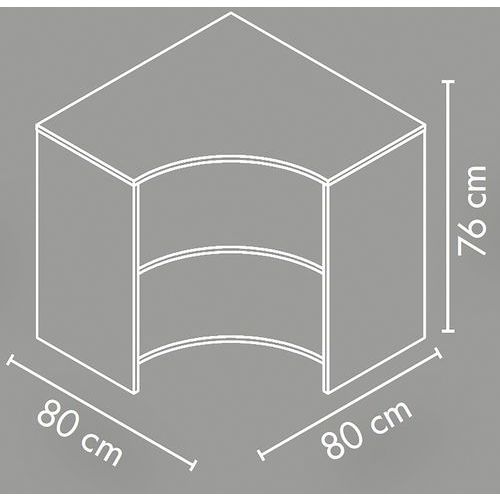Meuble d'angle intérieur 1 étagère bouleau - Image 3
