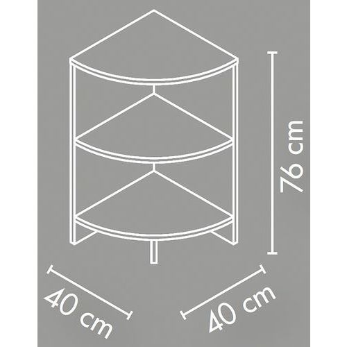 Meuble d'angle extérieur 1 étagère bouleau - Image 3