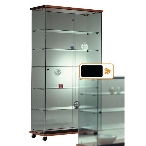Vitrine Easy E6 avec éclairage socle Noir - Image principale