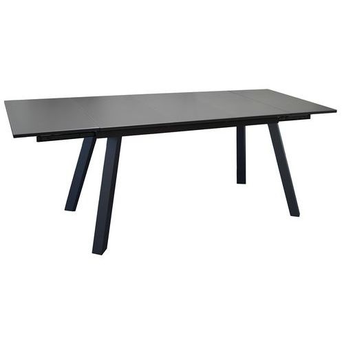 Table Agra 150/200/250 cm, plateau Verre, châssis graphite/plateau graphite - Image principale