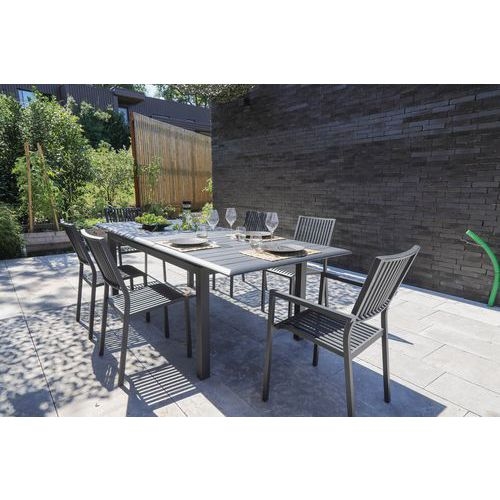 Table Louisiane 187/247 cm, châssis graphite/plateau graphite - Image 2