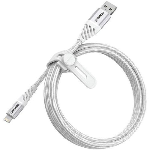 Câble Premium tressé et renforcé USB-C à Lightning 1m blanc - Image principale