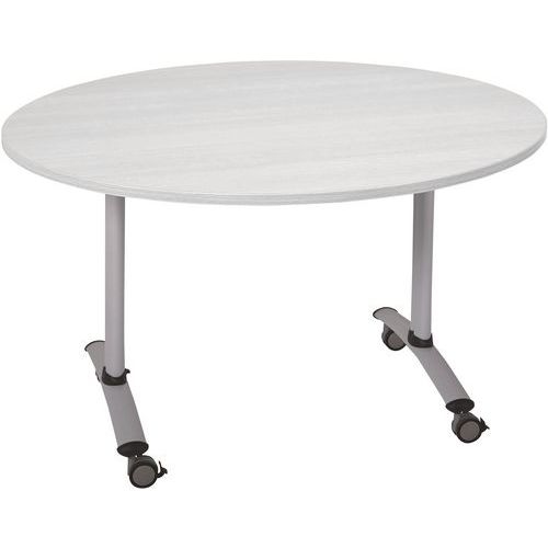 Table ronde plateau mélaminé pivotant Axe - Manutan Expert - Image 4