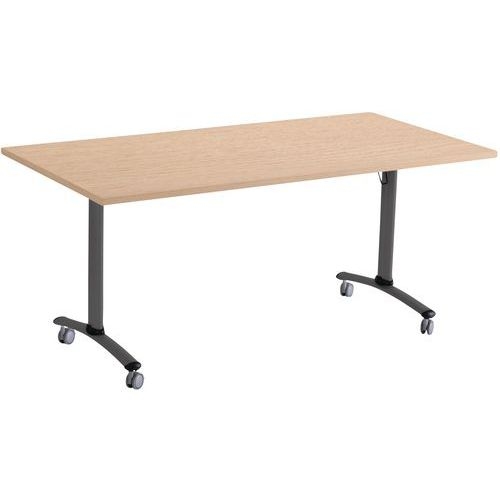Table rectangulaire plateau mélaminé pivotant Axe - Manutan Expert - Image 7