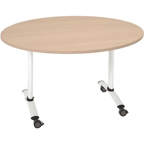Table ronde plateau mélaminé pivotant Axe - Manutan Expert - Image 10