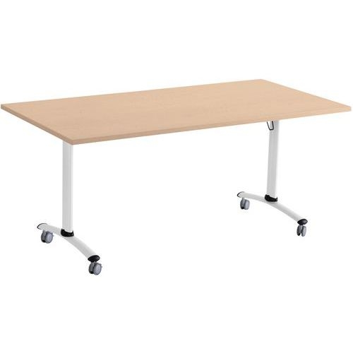 Table rectangulaire plateau mélaminé pivotant Axe - Manutan Expert - Image 4