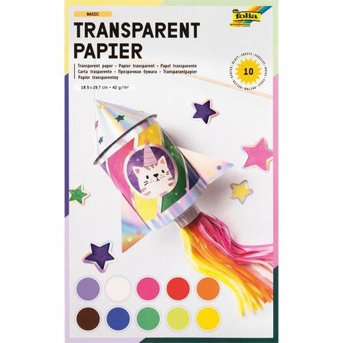 Pochette 10 feuilles assorties papier vitrail 18.5 x 30 cm - Image 5