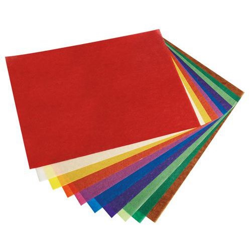 Pochette 10 feuilles assorties papier vitrail 18.5 x 30 cm - Image 3