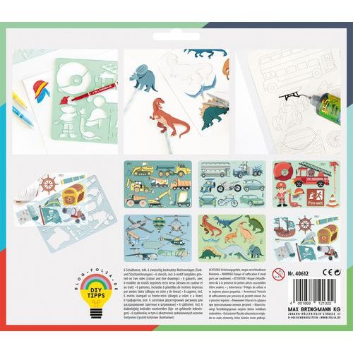 Ensemble 6 pochoirs aventure plastique - Image 8