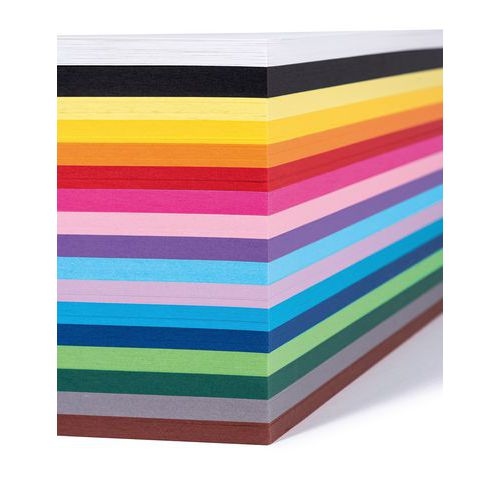 Assortiment 500 feuilles carton dessin A4 180g 17 coloris - Image 2