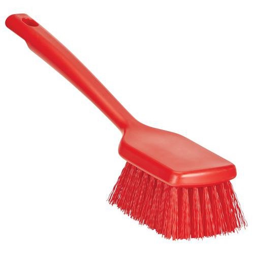 Lot de 10 Brosse à main manche court, 300 mm, dur, rouge - Image 2