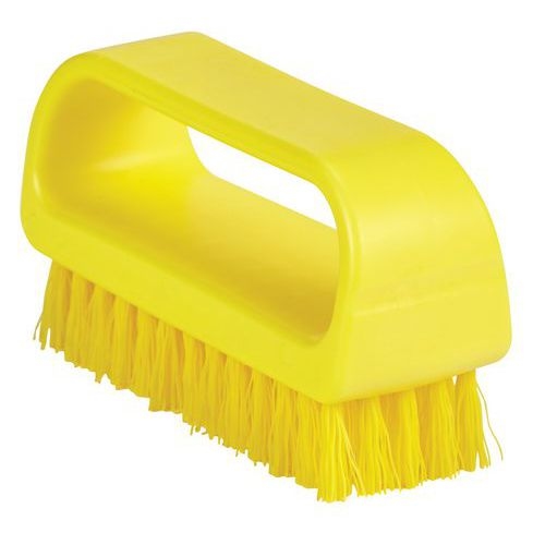Lot de 10 Brosse à ongles, 95 mm, medium, jaune - Image 2