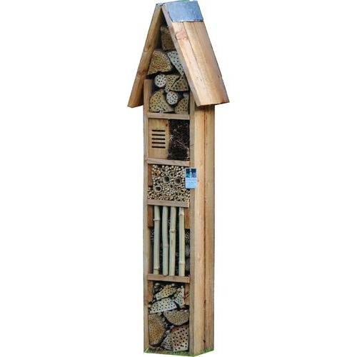 Tour hôtel à insectes toiture pointue 125 cm - Image principale