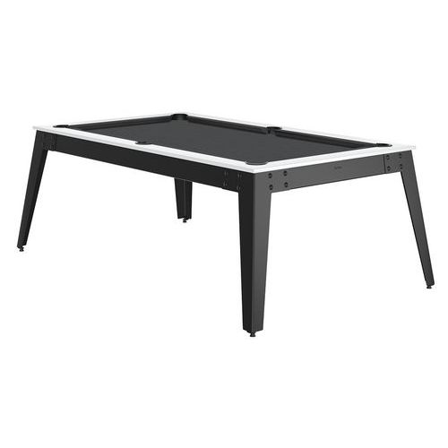 Billard Steel cadre blanc - tapis slate - pieds gris - Image principale