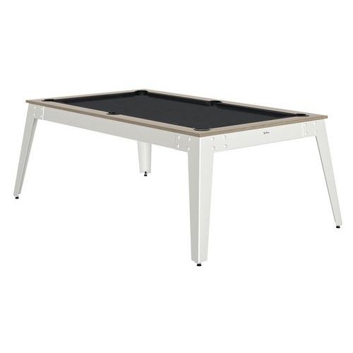 Billard Steel cadre oslo - tapis slate - pieds blancs - Image principale