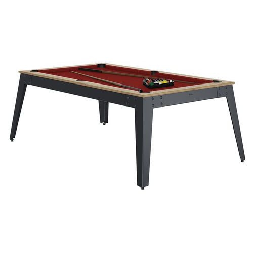 Billard Steel cadre chêne sablé - pieds gris Rene Pierre - Image 4