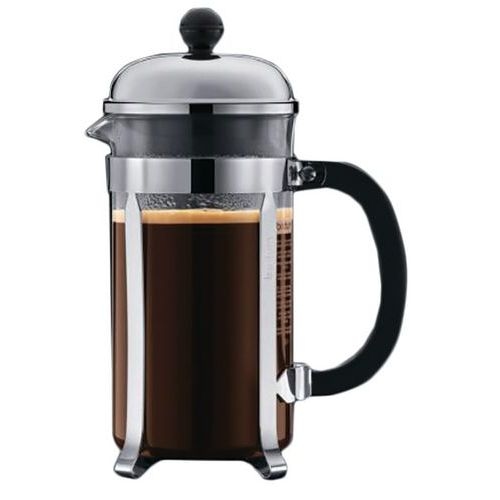 Cafetière à piston 3 Tasses Chromée & Noire - Chambord - Image principale