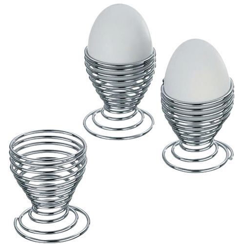 Lot de 4 coquetiers Spirale chromés - Kela - Image principale