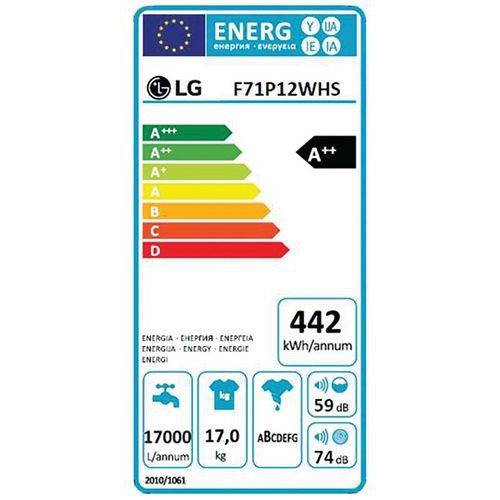 Lave-linge frontal Big Size -17L LG - F71P12WHS - Image 2