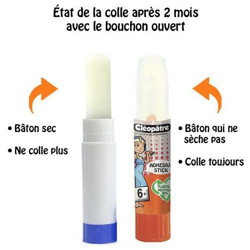 Bâton colle transparente 21 g Cléostik - Image 3