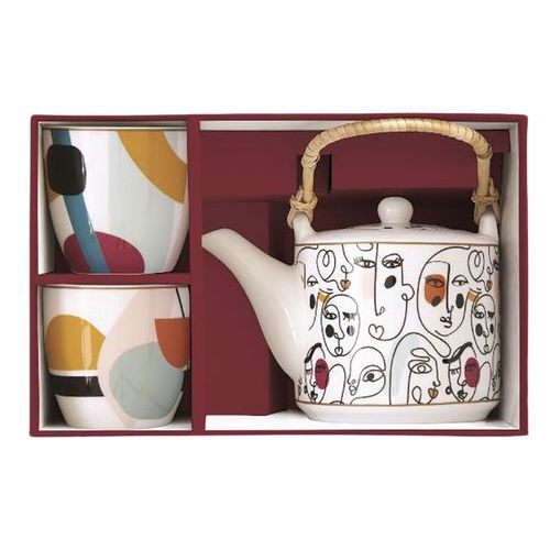 Coffret Théière + 2 gobelets Modernism - Coffee Mania - Easy Life - Image 2