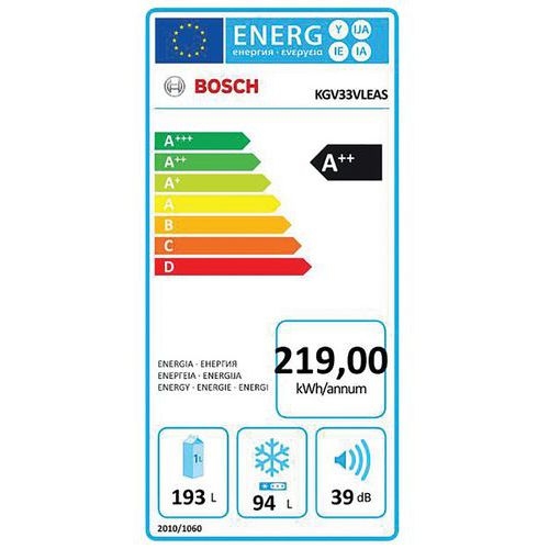 Réfrigérateur combiné 287L BOSCH - KGV33VLEAS - Image 3