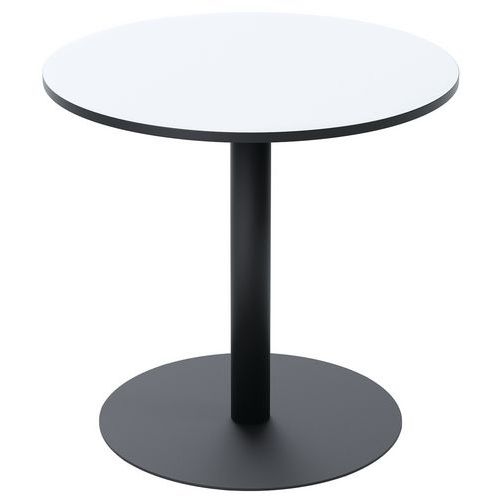 Table Mezzo ronde haut. 75 ou 110 cm plateau stratifié blanc Paperflow - Image 2